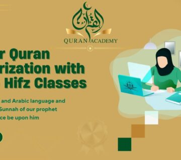 A Muslim woman learning Quran online on her laptop for Hifz classes at Quran Academy - Online Hifz Course